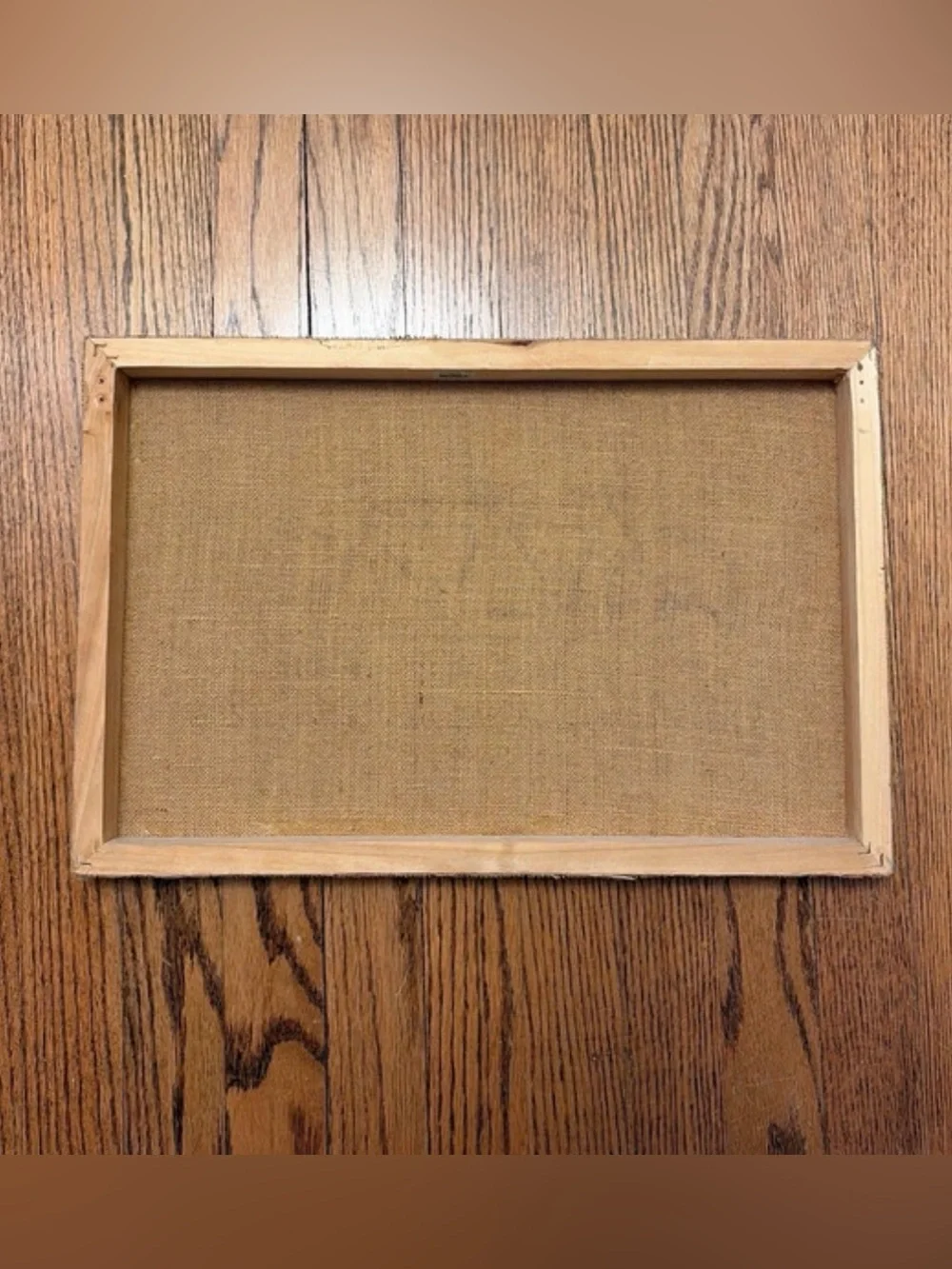 Tandem Bicycle Burlap Wall Art in Natural/Tan